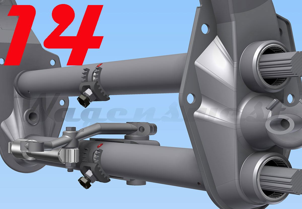 Empi AC401300 Front Beam Lowering Adjusters For Pre-65 VW Beetle – King & Link Pin Axle T1